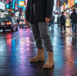 NIB Sam Edelman Women's Laguna Chelsea Boot Taupe Suede Size 8.5M